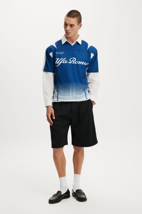 Alfa Romeo Football Jersey - Lcn Alf Royal Blue / Alfa Romeo - Crest Panel