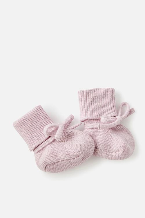 Organic Knit Booties - Thistle