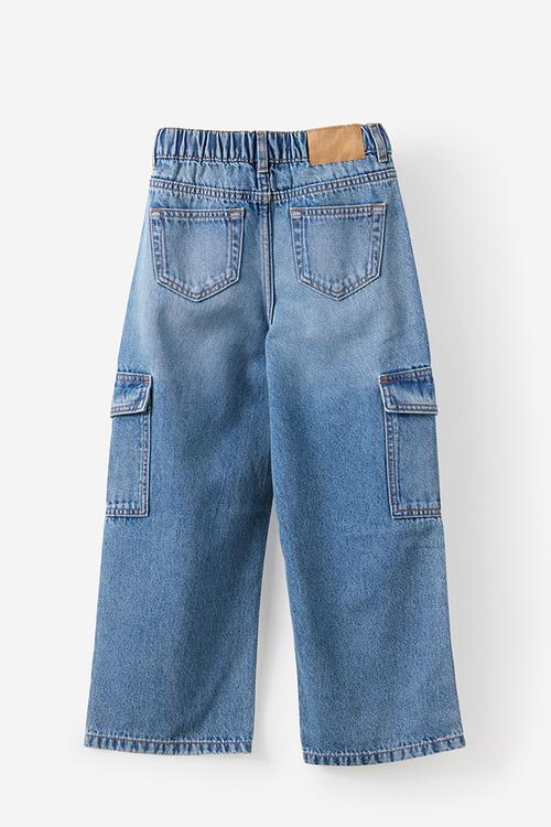 SUPER BAGGY JEAN - BLUE HAVEN MID BLUE/CARGO
