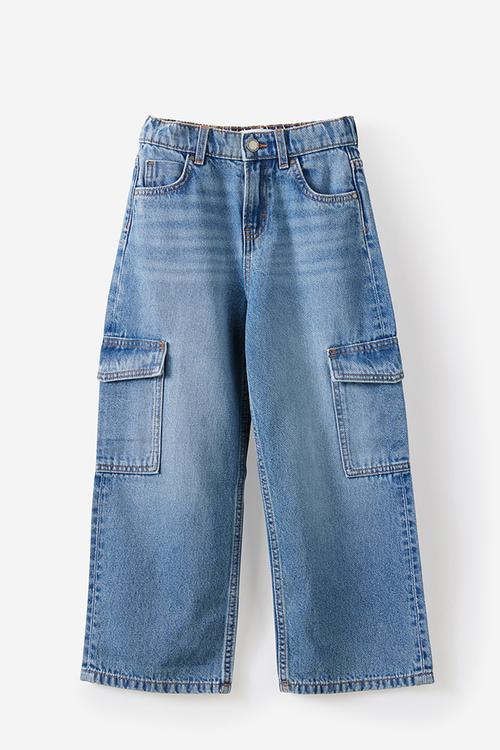 SUPER BAGGY JEAN - BLUE HAVEN MID BLUE/CARGO