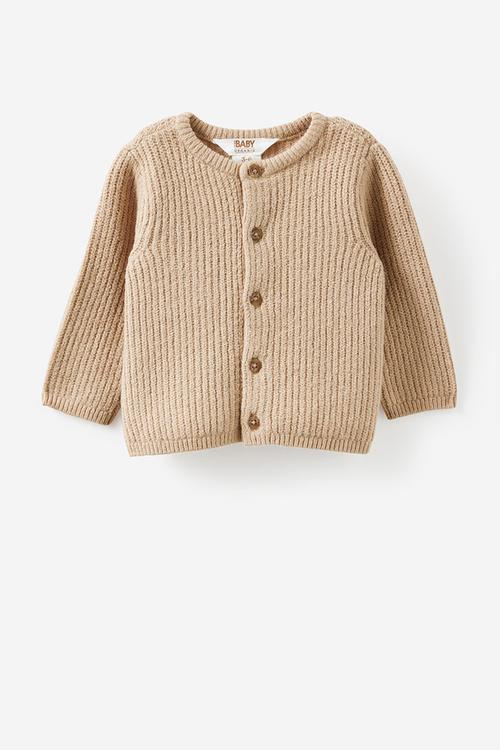 Organic Knit Cardigan - Latte Cream/2026 Baby
