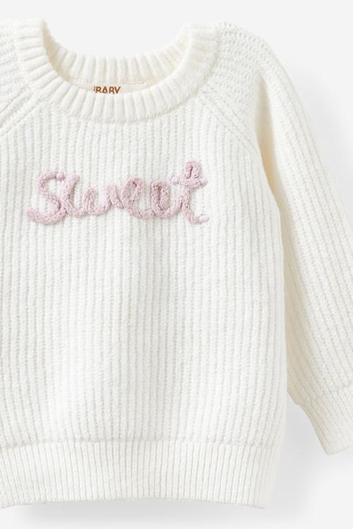 Organic Knit Sweater - Milk/Sweet