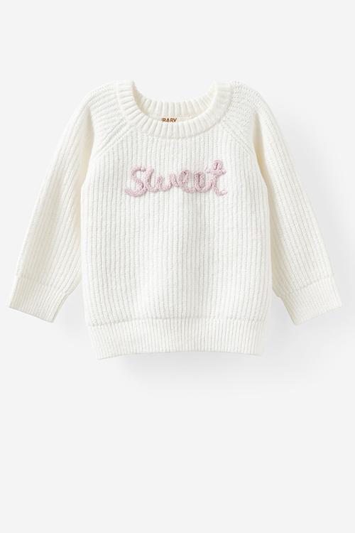 Organic Knit Sweater - Milk/Sweet