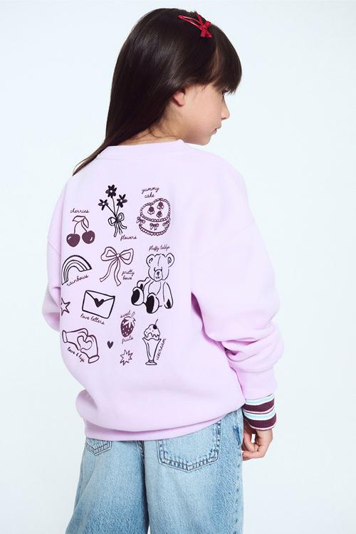 Sammy Oversized Crew - Pale Violet/All The Lovely Things
