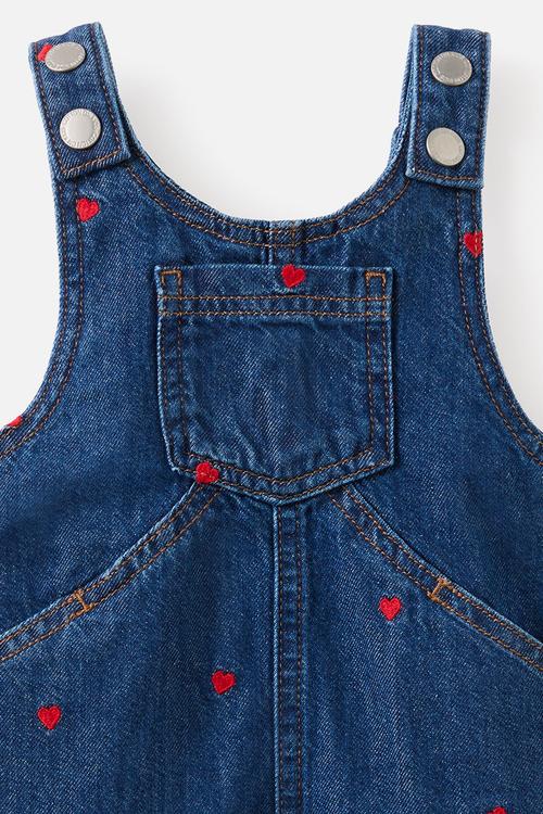 Aspen Denim Overall - Cable Beach Wash/Heart