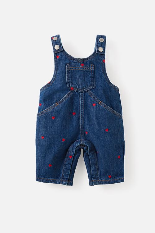 Aspen Denim Overall - Cable Beach Wash/Heart