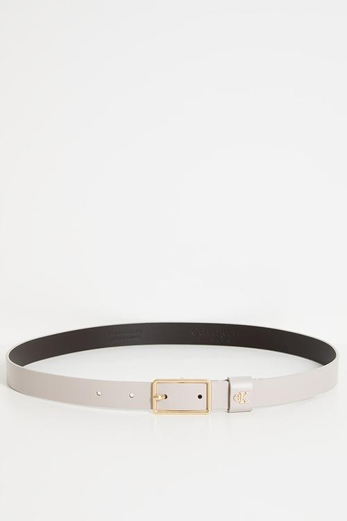 Square Buckle Ck Loo Yj7 Belt- Chateau / Ck Light Gold