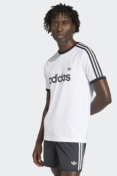 3-Stripes Slim Ringer Tee - White