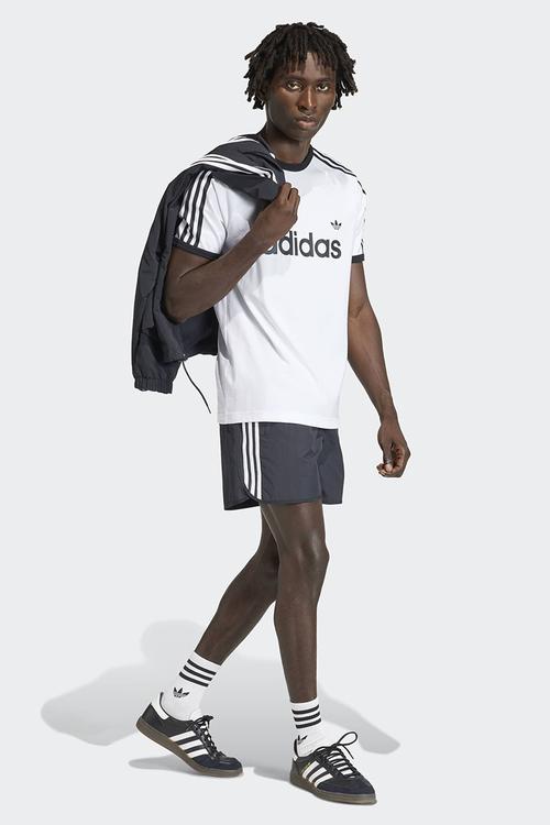 3-Stripes Slim Ringer Tee - White