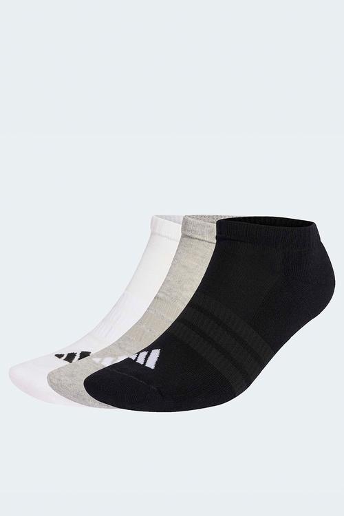 Cushioned Essentials Low Cut Socks 3 - medium grey heather/white/black