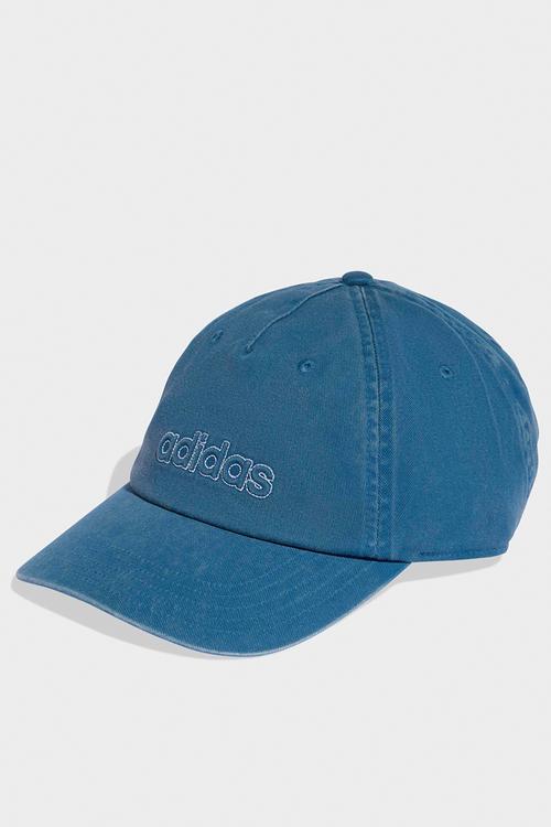 Washed dad cap - dusky petrol/white