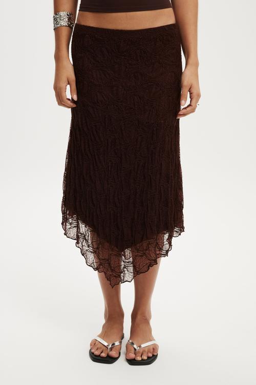 Sofia lace skirt - dark oak