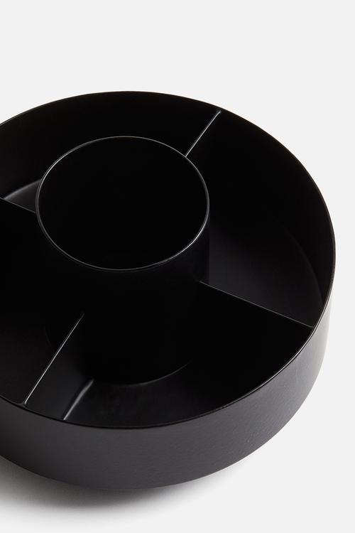 Rotating storage box - black