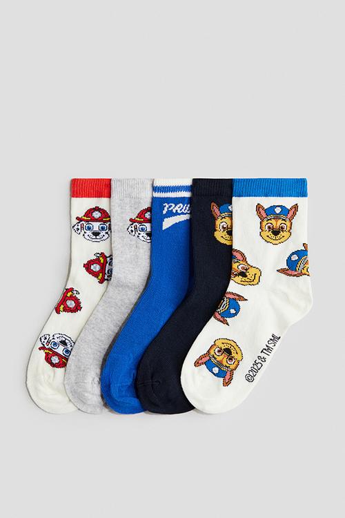 5-Pack patterned socks - blue paw patrol