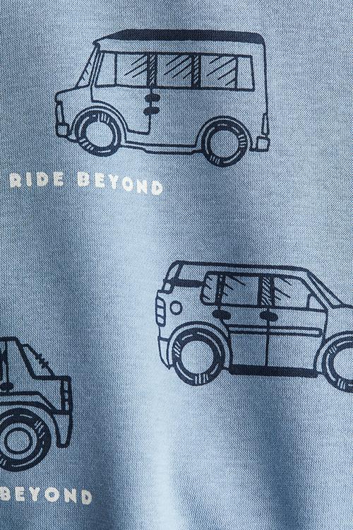 Sweatshirt - blue cars