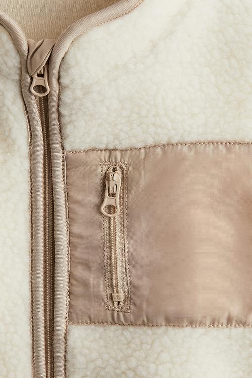 Teddy gilet -  white/beige