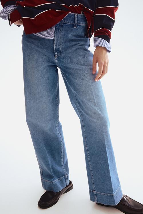 Wide high jeans - light denim blue