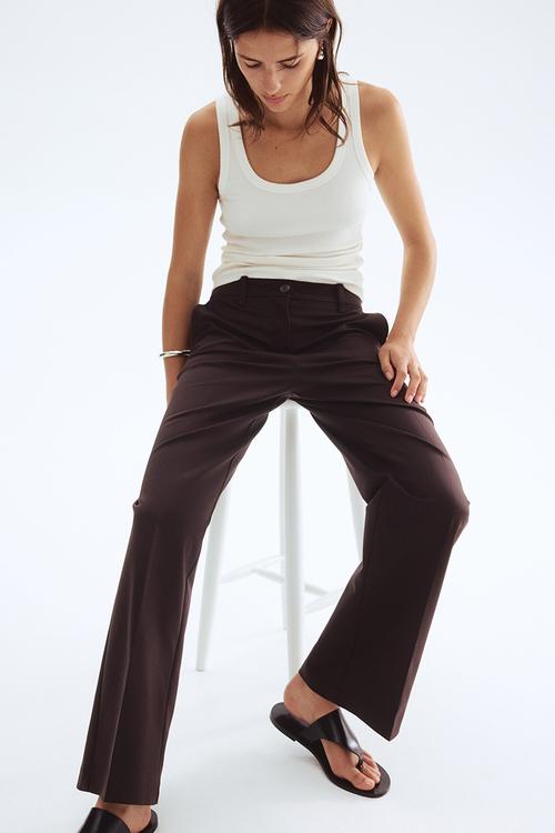 Bootcut trousers - dark brown