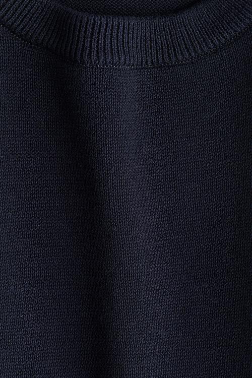 Cotton jumper - navy blue