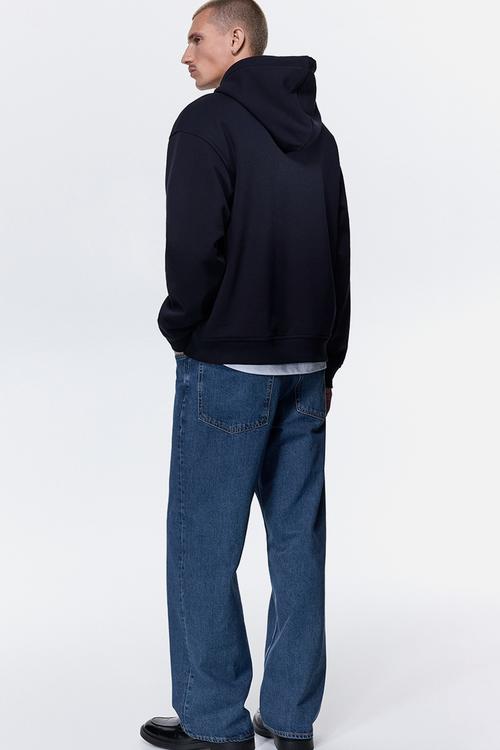 Loose fit hoodie - navy blue 