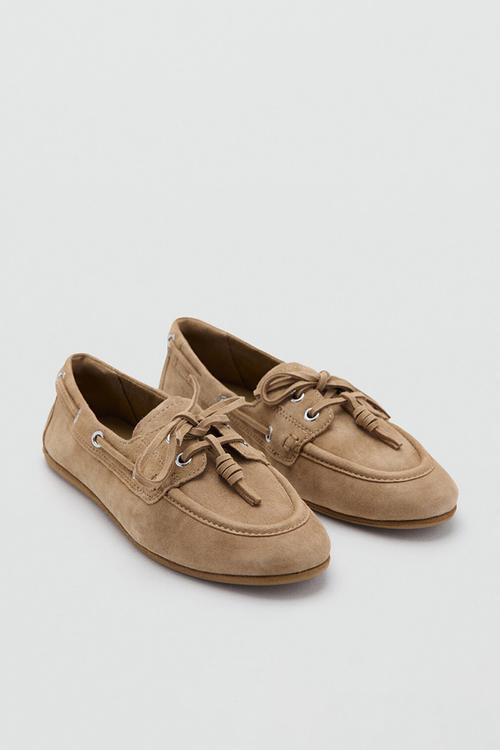 Eris suede boat shoe - light pastel brown