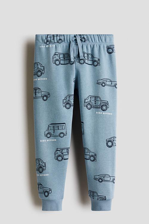 Printed joggers - blue/cars