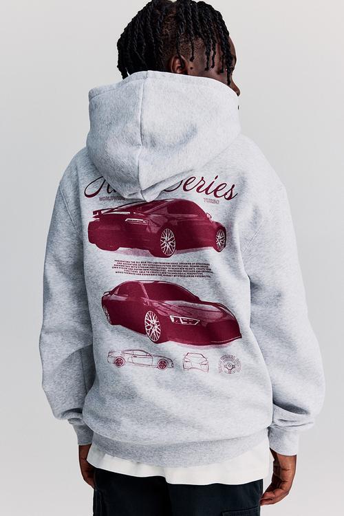 Hoodie - grey marl cars