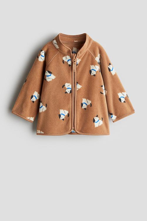 Fleece jacket - light brown dogs