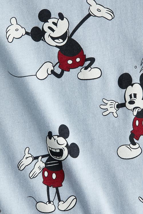 Printed T-shirt - light blue/mickey mouse