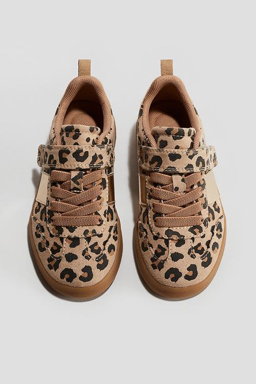 Trainers - beige leopard print 