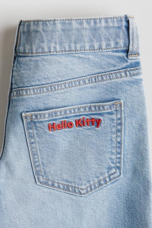 Loose fit jeans - light denim blue/hello kitty