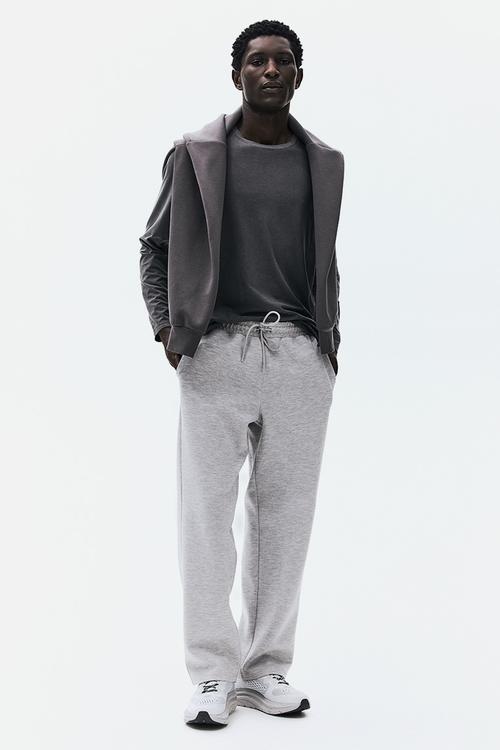 Regular fit sports joggers - light grey marl 