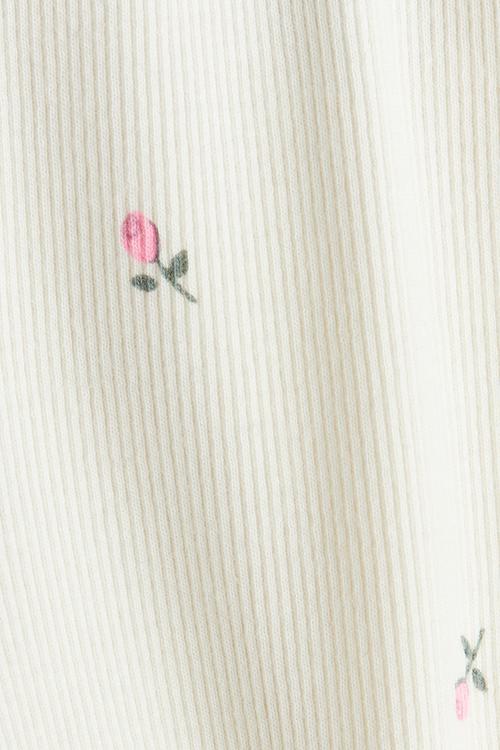 Flared leggings - white floral