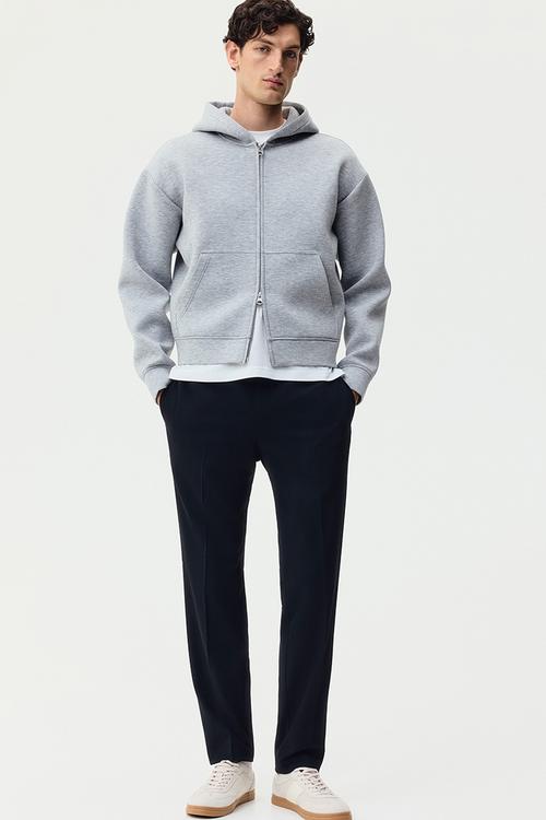 Slim fit tailored joggers -  dark blue