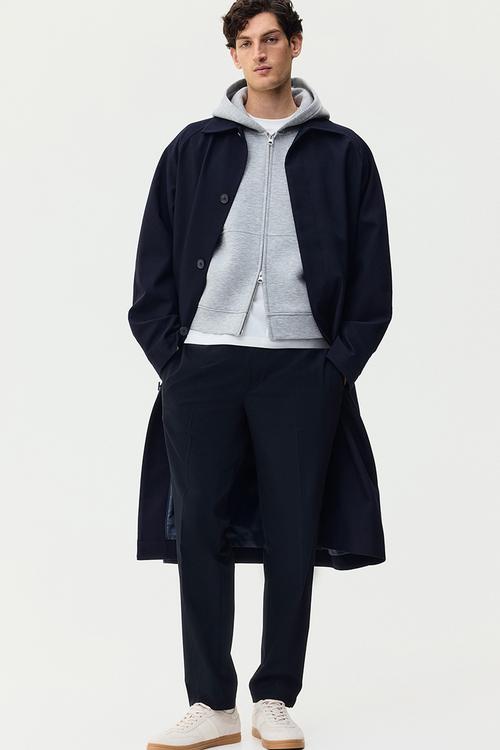 Slim fit tailored joggers -  dark blue