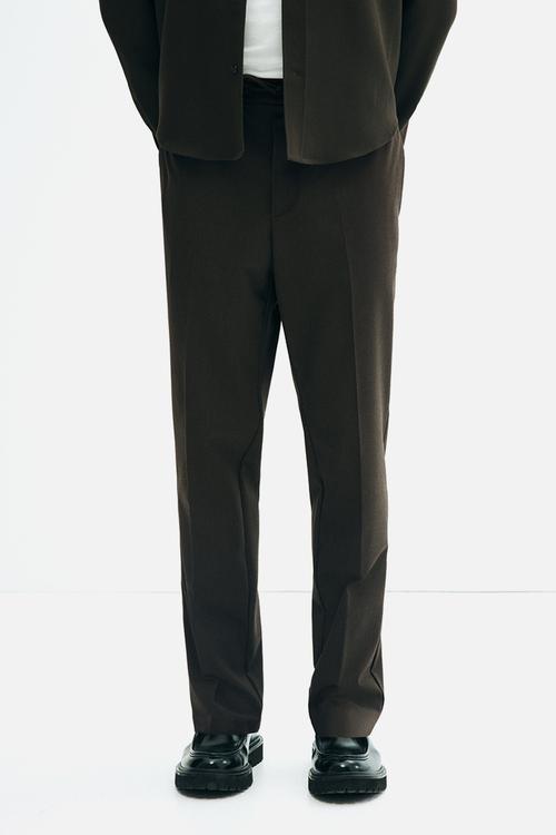 Slim fit tailored joggers - dark khaki green