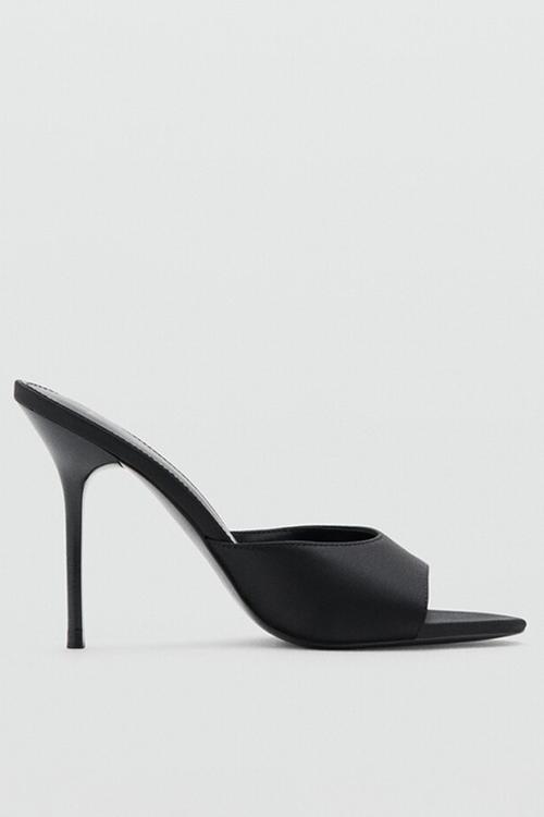 Maiten stiletto mule heel - black