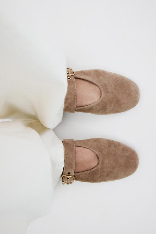 Dor suede mary-jane pump - light/pastel brown