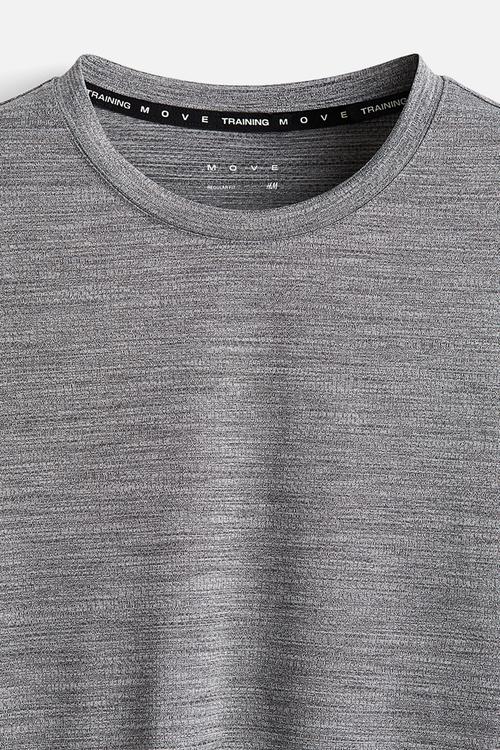 Long-sleeved sports top with drymove™ - grey marl