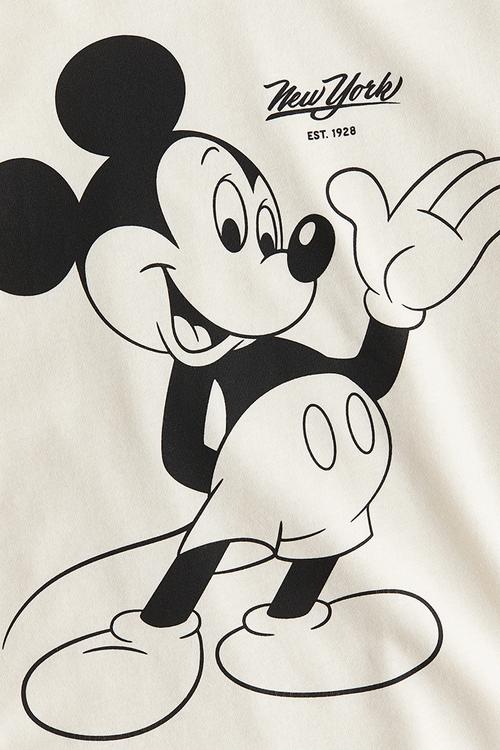 Printed T-shirt - cream mickey mouse 