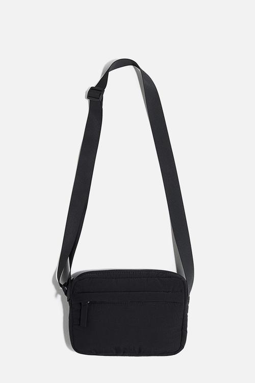 Nylon crossbody bag - black