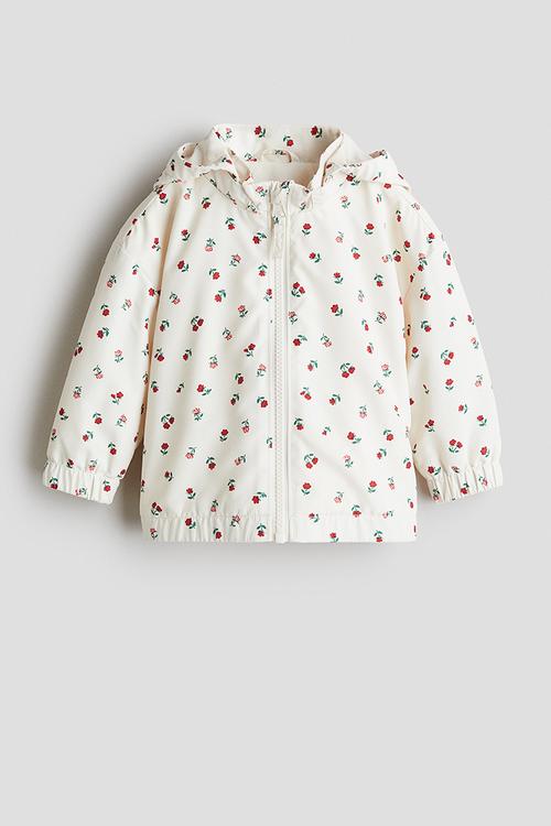 Fleece-lined jacket - cream/floral 