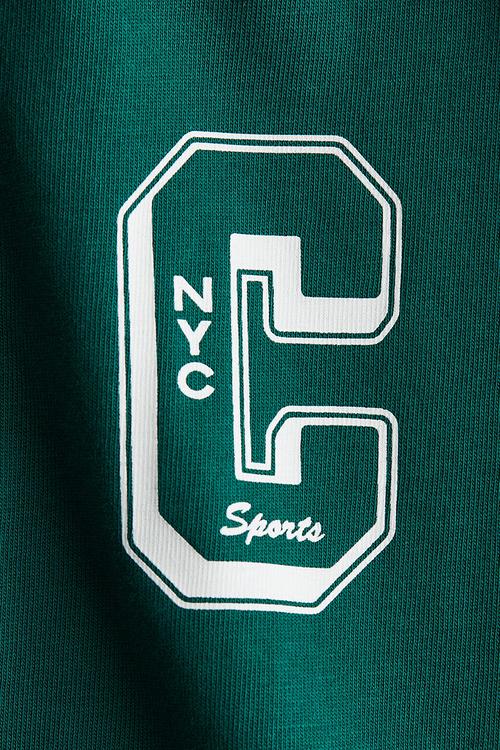 Motif-detail polo shirt - green/nyc