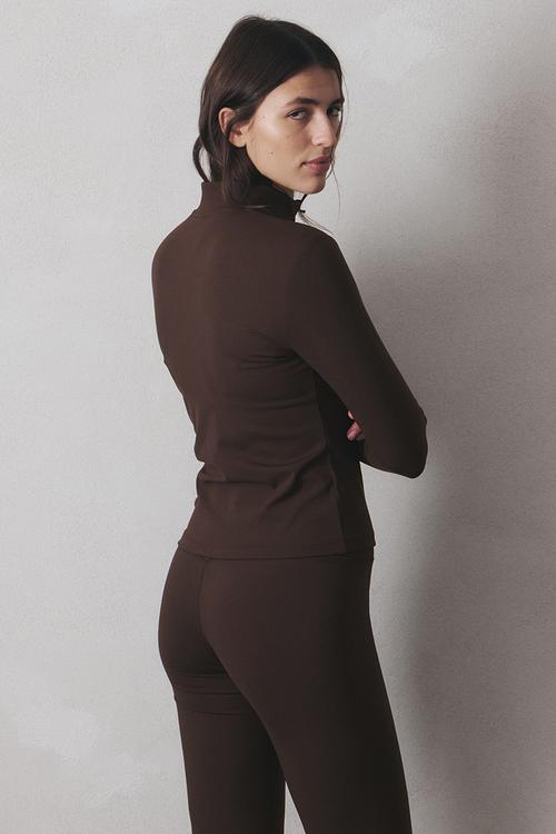 Zip-through sports jacket with softmove™ - brown