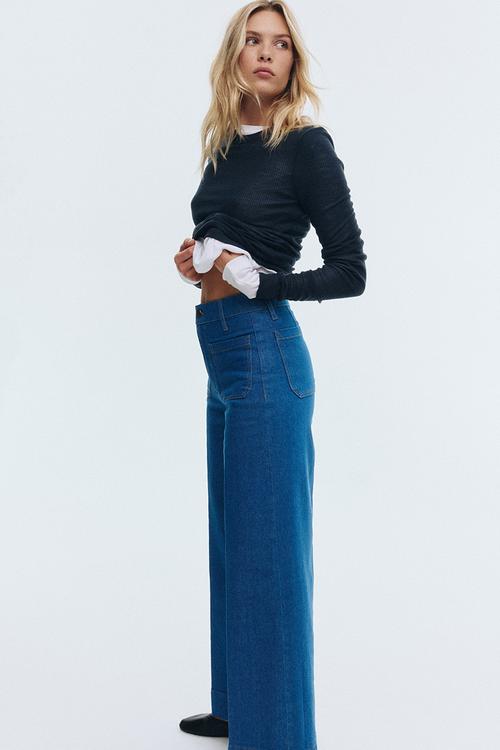 Wide high jeans - blue