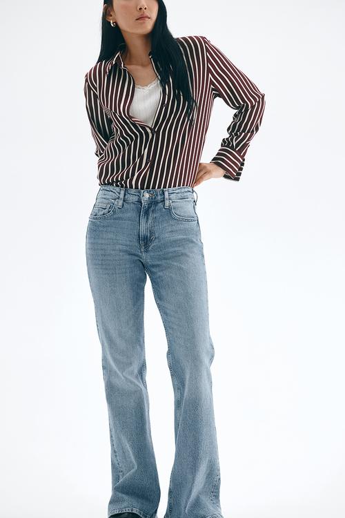 Shirt - burgundy striped 