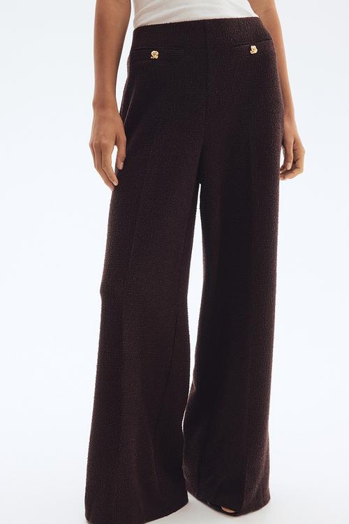 Wide trousers - dark brown