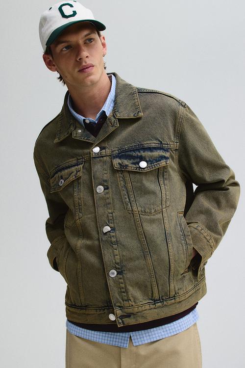 Denim trucker jacket - denim green