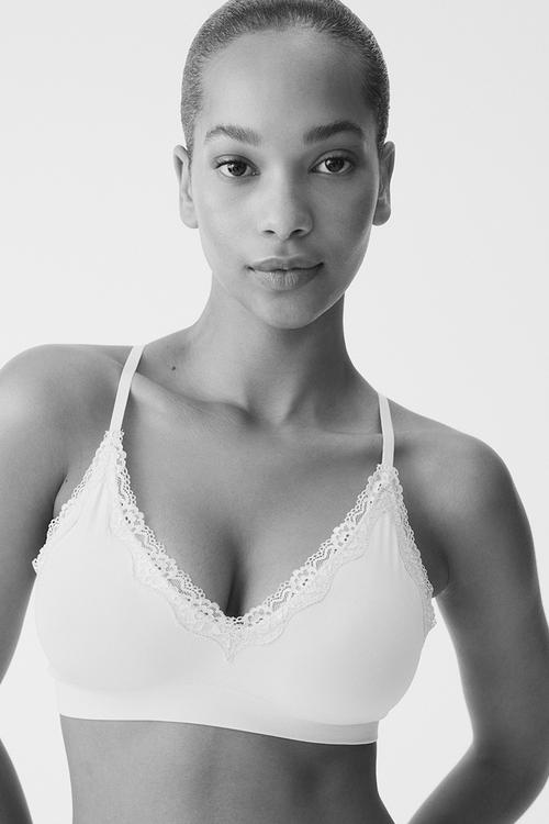 Seamless padded soft bra -  pale beige