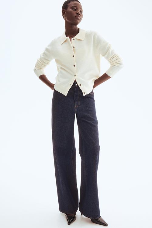 Collared cardigan - cream 